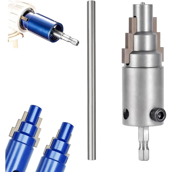 2026 New Broken Pipe Extractor Tool, Broken Pipe Extractor Tool for 1/2" 3/4" 1" Pipes, Broken Valve Extractor Tool with 40CRV Steel Hex Shank (1PC-Silver)