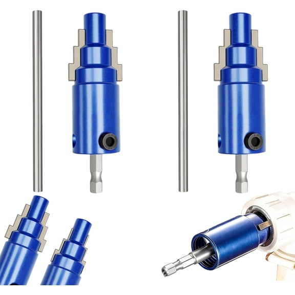 2026 New Broken Pipe Extractor Tool, Broken Pipe Extractor Tool for 1/2" 3/4" 1" Pipes, Broken Valve Extractor Tool with 40CRV Steel Hex Shank (2PCS-Blue)