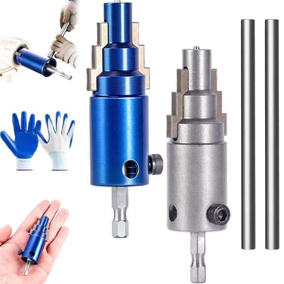 2026 New Broken Pipe Extractor Tool, Broken Pipe Extractor Tool, Pipes Threading Tool, Internal Pipes Wrench with 40CRV Steel Hex Shank for 1/2", 3/4", 1" (A+B)