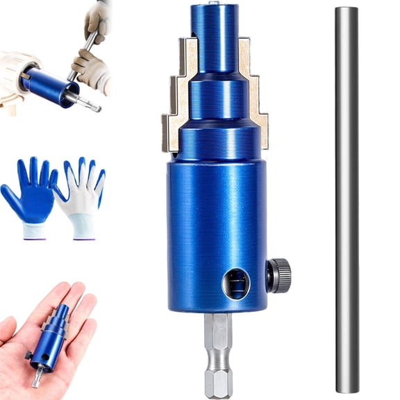 2026 New Broken Pipe Extractor Tool, Broken Pipe Extractor Tool, Pipes Threading Tool, Internal Pipes Wrench with 40CRV Steel Hex Shank for 1/2", 3/4", 1" (A)