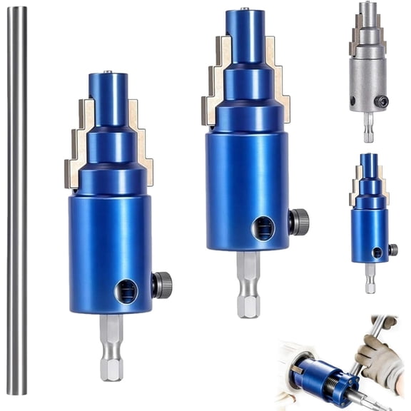2026 New Broken Pipe Extractor Tool, Broken Valve Extractor Tool with 40CRV Steel Hex Shank, for 1/2", 3/4", 1", Brokens Valve Extractors Tools, for Removes Damaged Faucet Bolts (Blue * 2)