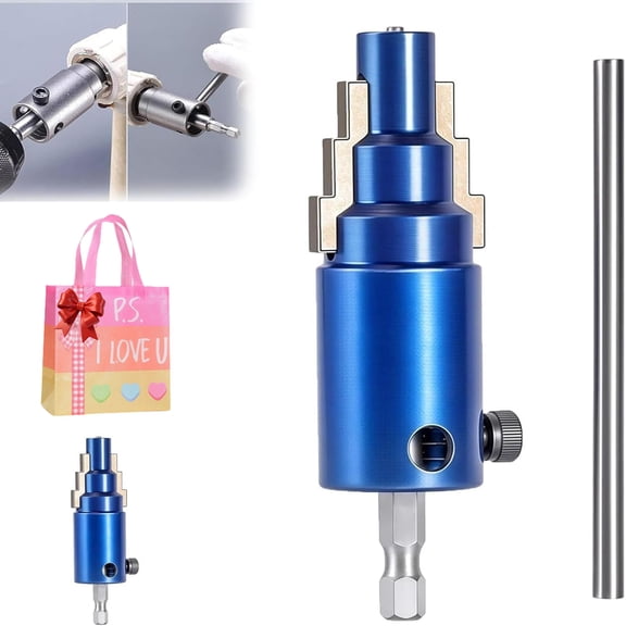 2026 New Broken Pipe Extractor Tool, Broken Valve Extractor Tool with 40CRV Steel Hex Shank for 1/2", 3/4", 1", for Removing Damaged Faucet Bolts (Blue)