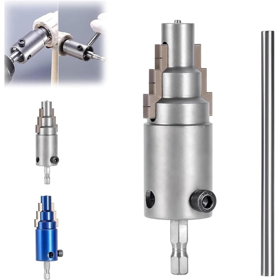 2026 New Broken Pipe Extractor Tool, Broken Valve Extractor Tool with 40CRV Steel Hex Shank for 1/2", 3/4", 1", for Removing Damaged Faucet Bolts (Silver)