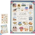 thumbnail image 1 of 2026 New Bucket List Calendar with lllustrated Pages - Motivational Illustrated Wall Calendar with Monthly Prompts for Goal Setting, Mindful Living & Inspirational Home Office Decor, 1 of 7