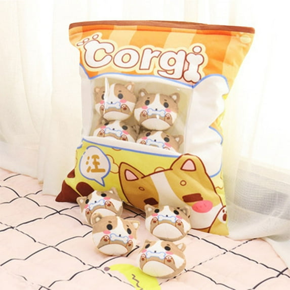 2026 New Bunny Plush Toys, Stuffed Animals Toys Bunny Soft Pillow Toys, Cartoon Bag Doll Plush Toy Creative, Best Gifts for Bunny Easter Holiday Birthday (Plush Figures, Puppy-Yellow)