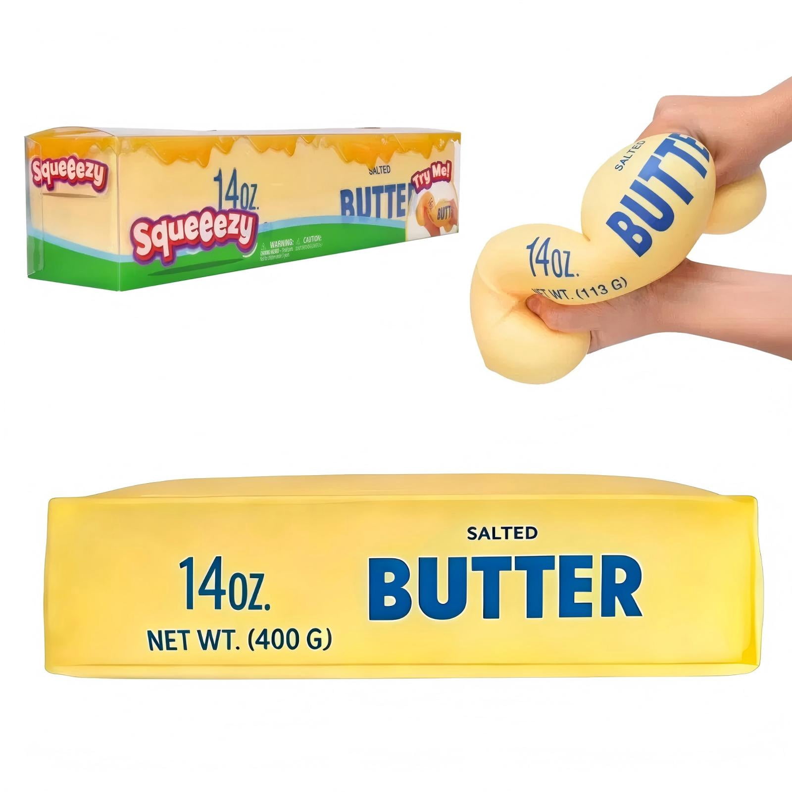 2026 New Butter Squishy 14oz Jumbo Squishy Stick of Butter - Realistic Slow Rising Food Fidget for Stress Relief & Anxiety Relaxation
