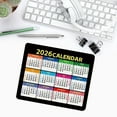 thumbnail image 1 of 2026 New Calendar Mouse Pad with Holiday Markings and Non-Slip Rubber Base,Stitched Edge Non-Slip Desk Mat, 25x30cm Office Mousepad, 1 of 7