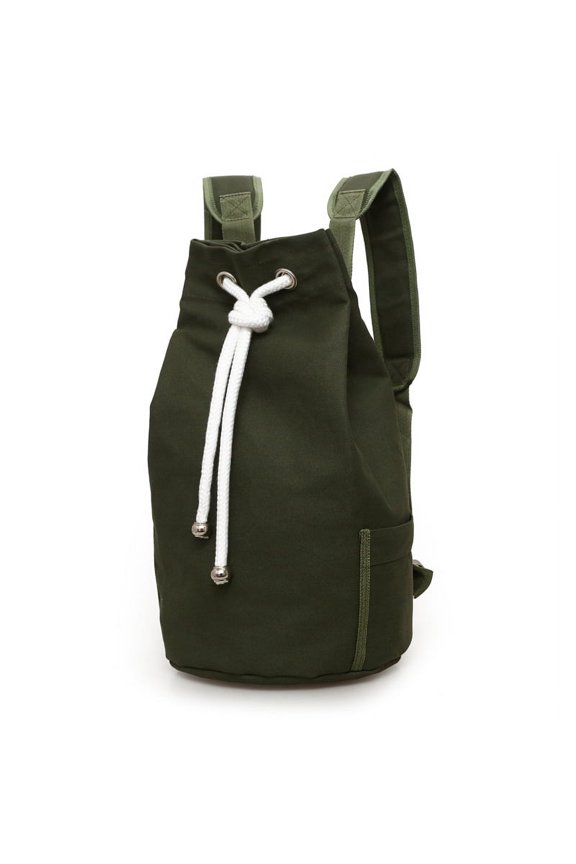 2026 New Canvas Drawstring Backpack Large Capacity Bucket Basket Bag Sports Gym Bag Cycling Backpack