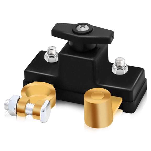 2026 New Car Battery Power Cut-Off Switch Breaker, Adjustable Battery Disconnect Switch Pure Copper Stable Transmission High Conductivity 12v-24v Disconnect Switch Smart.(Black)