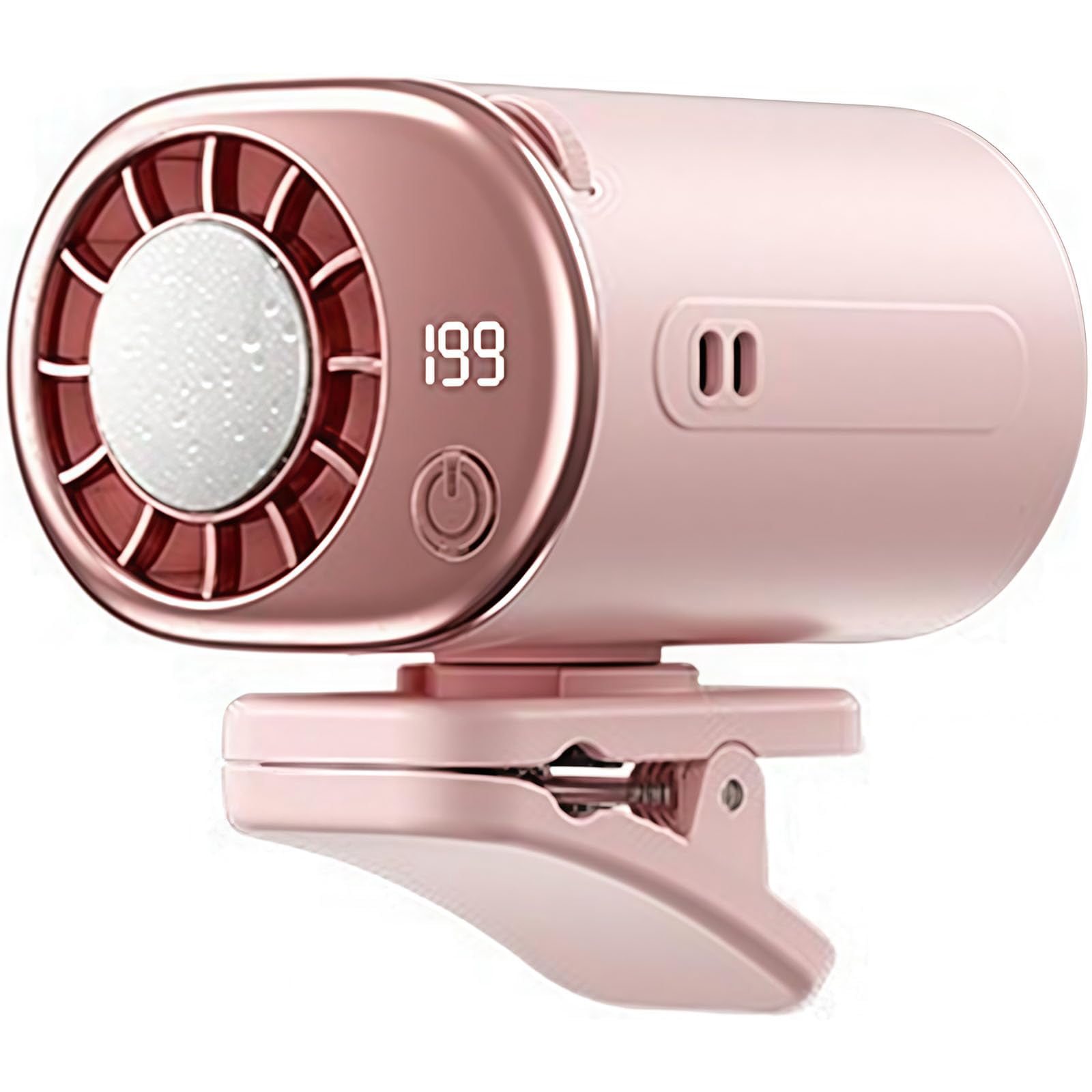 2026 New Car Clip on Air Conditioner Fan with LED Display | 360° Rotation, 199 Speeds Adjustable, USB Rechargeable Portable 16℃ Semi-Cooling Fan for Car, Home & Office