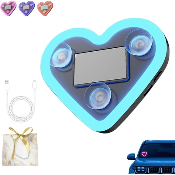 2026 New Car LED Light,Car Solar Heart Led Light,Solar Powered Wireless Led Heart Shape C-Pillar Light,Auto Day-Charge,Ip65 Waterproof, Switchable Modes,Romantic Gift