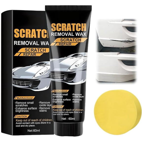 2026 New Car Scratch Removal Wax, Scratch Remover for Vehicles, Car Scratch Repair Paste with Sponge, Car Polishing Wax Scratchs Remover Cars Paint Scratchs Repair Kit for Deep Scratches