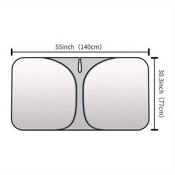 2026 New Car Sunshade for Front Windshield and Windows, Windshield Heat Insulation Cover, Sun Visor Panel-55in x 30.3in Universal