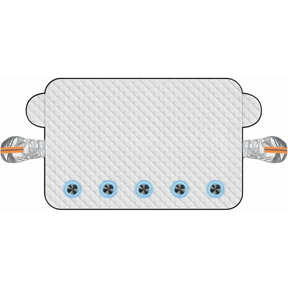 2026 New Car Windshield Snow Cover, Windshield Cover for Ice and Snow with Magnetic Edges,4 Layers Thickness Snow Protector Covers, Windproof Winter Frost and Deicing Awning (43 * 57in)