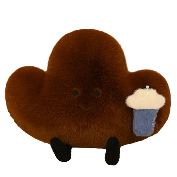 2026 New Cartoon Doll Plush Toys, Stuffed Animals Toys Soft Pillow Toys, Cartoon Clouds Shaped Throw Pillows, Waist Rest, Birthday Gifts for Holiday Xmas Easter for Adult(Plush Toys, Brown)