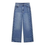 2026 New Casual High-Waisted Straight Leg Jeans with Metal Rivet ...
