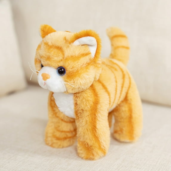 2026 New Cat Plush Toys, Stuffed Animals Toys Cat Soft Pillow Toys, Animal Plush Toy Figurines, Super Adorable, Best Birthday Gifts for Holiday Xmas Easter for Friend and Family (Cat, Brown)