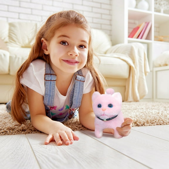 2026 New Cat Plush Toys, Stuffed Animals Toys Cat Soft Pillow Toys, Robotic, My Pet Robot, Interactive, Best Birthday Gifts for Holiday Xmas Easter for Friend and Family (Cat, Pink)