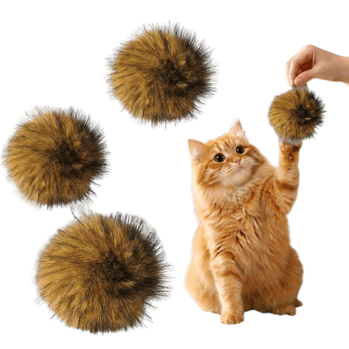 2026 New Cat Toy Faux Rabbit Fur Ball, Soft Rabbit Fur Catnip Balls,Fluffy Catnip Toy for Indoor Cats,Washable & Fun to Chase for Exercise and Bonding (#3)