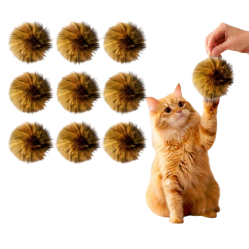 2026 New Cat Toy Faux Rabbit Fur Ball, Soft Rabbit Fur Catnip Balls,Fluffy Catnip Toy for Indoor Cats,Washable & Fun to Chase for Exercise and Bonding (#9)