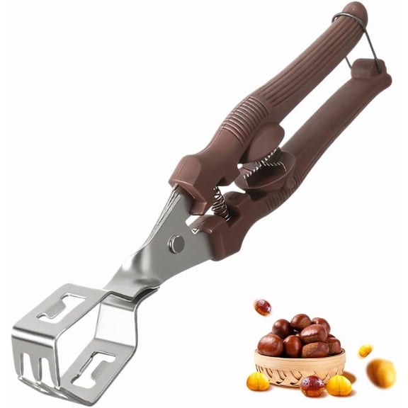 2026 New Chestnut Peeler - Ergonomic Non- Handle, Portable Chestnut Cutter & Nutcracker for Kitchen (Brown)