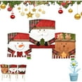 thumbnail image 1 of 2026 New Christmas Chair Covers,Christmas Themed Chair Cover for Dining Chairs,Cute Christmas Chair Decor Decorations for Banquet Kitchen Holiday Party Decor (3pcs), 1 of 8