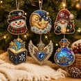 thumbnail image 1 of 2026 New Christmas Diamond Painting Suncatcher Kit, 6Pc Acrylic DIY Diamond and Pearl Art Painting, Mini Crystal Art Hanging Ornament Kit, Xmas Decorations for Home Wall Tree and Gift, 1 of 4