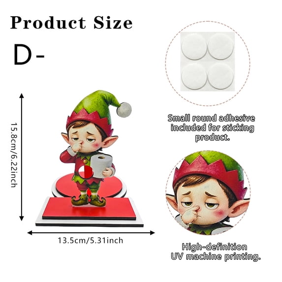 2026 New Christmas Wooden Paper Towel Holder, Cute Cartoon Character ...