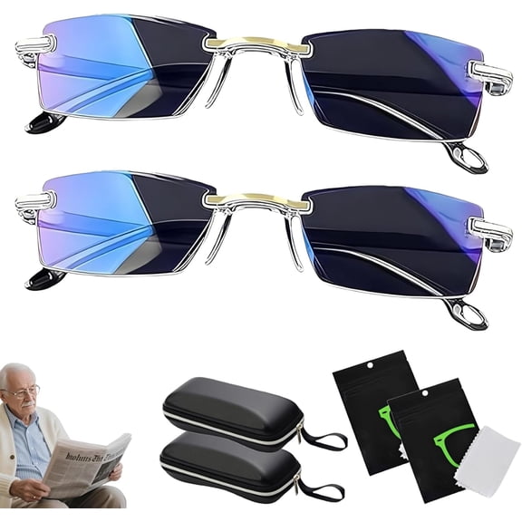 2026 New Clarity Blue Auto Focus Glasses Self Adjusting Women Clarity Auto Focus Glasses Men Intelligent Dual Focus Glasses