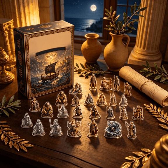 2026 New Classical Figure Advent Calendar, 24Pcs 2D Flat Figurine Collectible, 24 Days of Countdown Calendar Crafts, Cute Acrylic Ornaments For Tree, Party and Home
