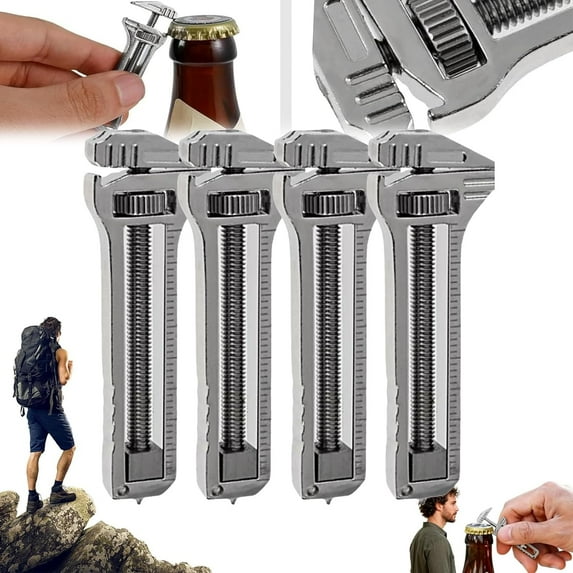 2026 New Compact Titanium Multitool, Mini Multitool Wrench, Multifunctional Bottle Opener and Wrench Tool, For Outdoor Camping Hiking Backpacking Repairing