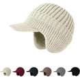 thumbnail image 1 of 2026 New Cozy Head Beanie,Cozyhead Beanie,with Brim and Ear Flaps,Elastic Fabric,for Unisex(Beige), 1 of 8