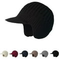 thumbnail image 1 of 2026 New Cozy Head Beanie Winter Hat with Brim and Ear Flaps, Warm Ear, Elastic Fabric,for Unisex (Black), 1 of 7