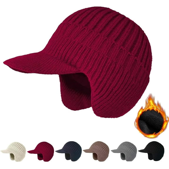 2026 New Cozy Head Beanie for Men & Women,winter Hat with Brim