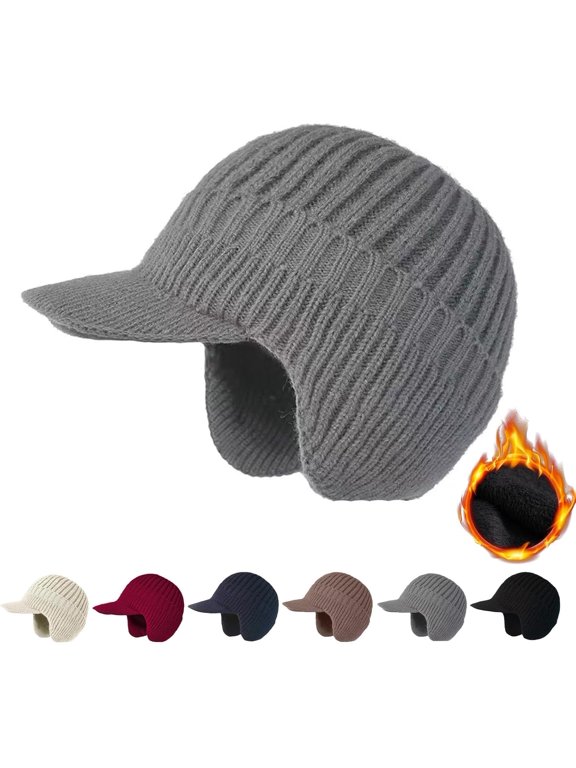 2026 New Cozy Head Beanie for Men & Women,winter Hat with Brim