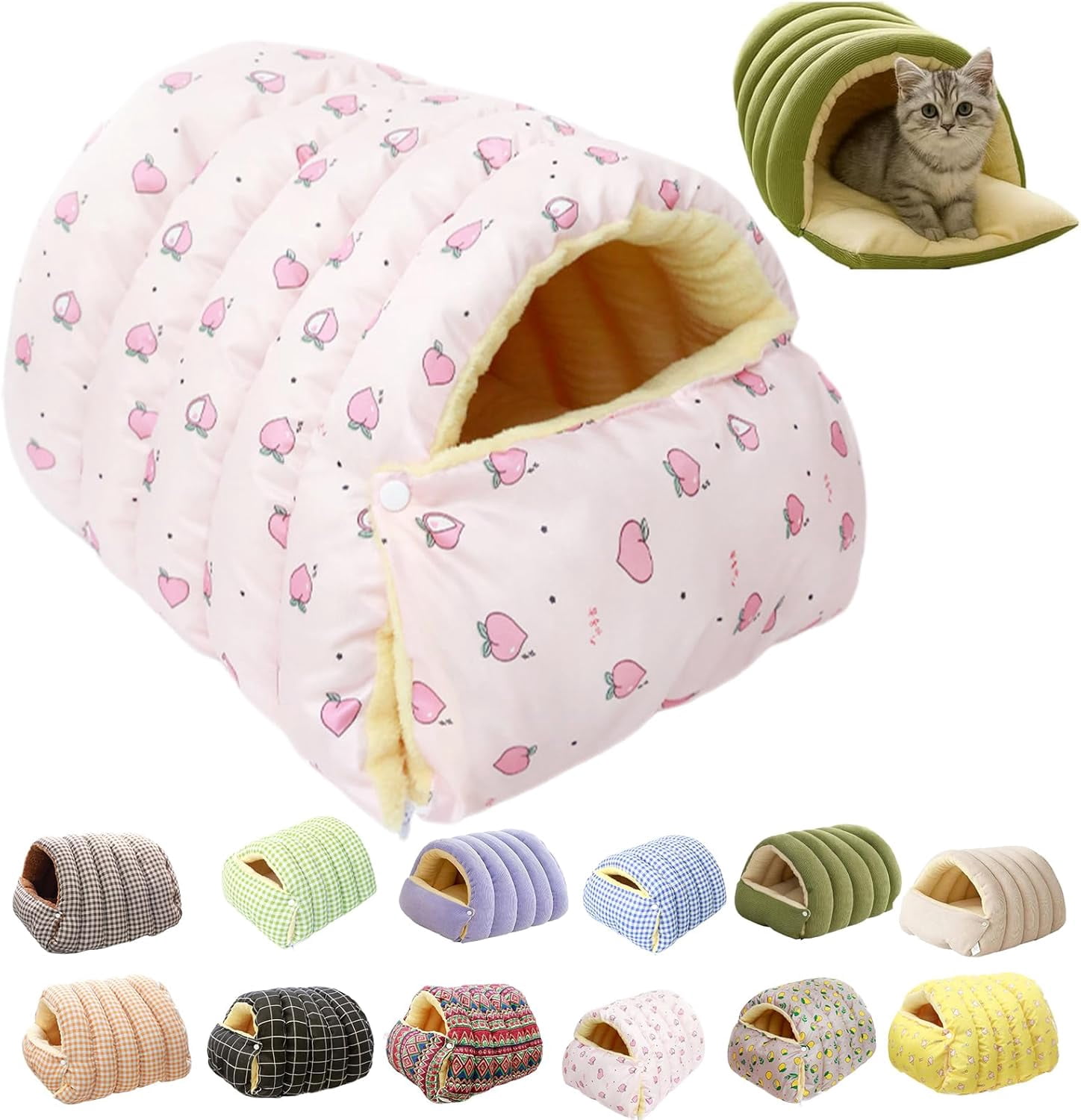 2026 New Cozy Monster Cat Bed, Thickened and Warm Enclosed Pet Bed