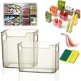 2026 New Crystal Clear Freezer Storage Bins - 2/4 Pack Clear Plastic ...