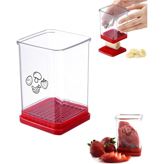 2026 New Cup Slicer-Fruit & Vegetable Fast Cutting Slicer, Speed Fruit Cutter with Push Plate, Speed Cutter , Quickly Makes Fruit & Veggie Salad - Must Have Kitchen Gadget(1Pcs)