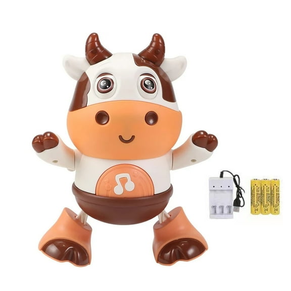 2026 New Cute Baby Music Toy Music Dance Cow Toy With Music And LED Light Preschool Education Music Toy For Children. The Battery Of This Product Is Rechargeable And Can Be Reuse