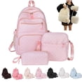 thumbnail image 1 of 2026 New Cute Bow Backpack 3-Piece Set, Cute Backpack Set Aesthetic Daypack Bow Rucksack, 1 of 8