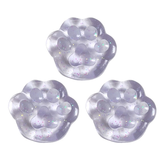 2026 New Cute Cat Paws Super Soft, Mystery Decompression Slime Toys,Stress Relief for Everyone Anxiety Relief,3Pcs Washable TPR Transparent Glitter Cat Paw