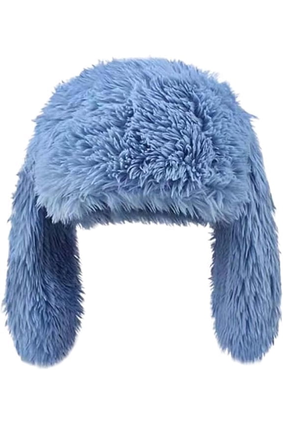 2026 New Cute Long Bunny Ear Plush Hat,Winter Warm Slouchy Skull Cap,Suitable For Indoor And Outdoor Holiday Parties