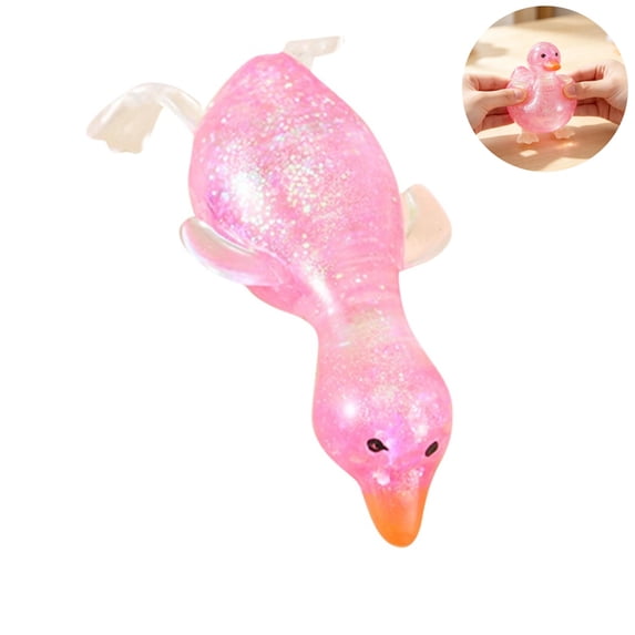 2026 New Cute Simulated Duck Squishies, Colorful Animal Shape Squeeze Balls Stress Relief Sensory for Holiday