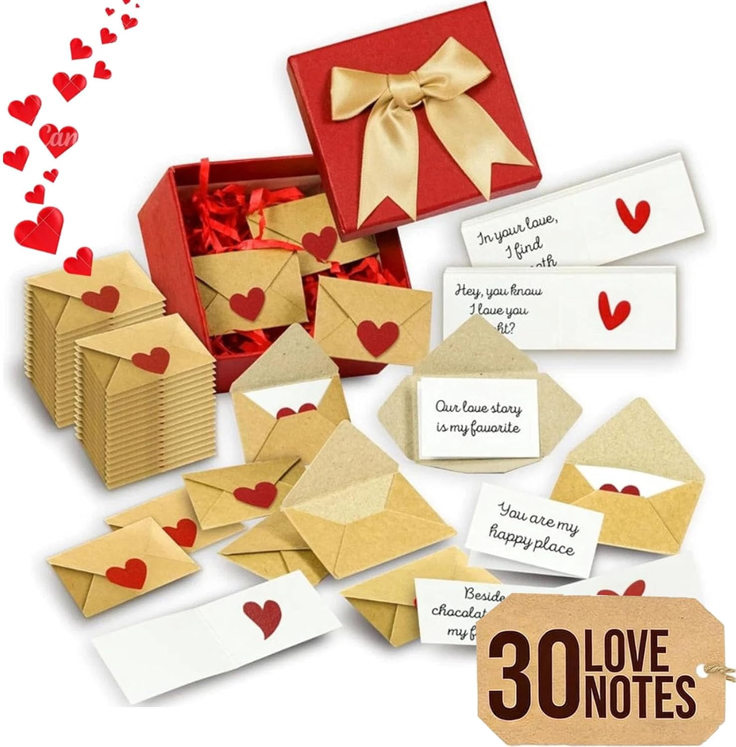 2026 New DIY Love Notes Box, Valentine’s Day Gifts, Mini Blank Cards ...