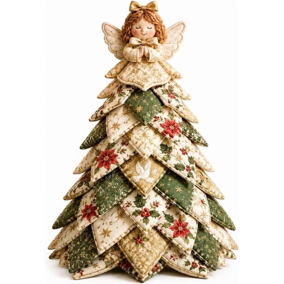 2026 New DIY Quilted Christmas Tree Kit, 3D Fabric Patchwork Craft Set for Beginners, Handmade Tabletop Christmas Decorations Ideal for Home Mantel Table Office Display Christmas Gifts