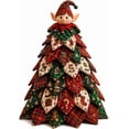 thumbnail image 1 of 2026 New DIY Quilted Christmas Tree Kit, 3D Fabric Patchwork Craft Set for Beginners, Handmade Tabletop Holiday Decor, Ideal for Home Mantel Table Office Display Christmas Decor Gifts, 1 of 7