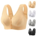 thumbnail image 1 of 2026 New Daisy Bras for Older Women No Underwire Front Closure Comfort Senior Wireless Snap Closing Bra,Complexion,40, 1 of 3