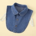 thumbnail image 1 of 2026 New Denim False Collar for Kids Layering Essential, False Collar Denim Accessory for Sweater Outfits (Blue), 1 of 6
