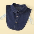 thumbnail image 1 of 2026 New Denim False Collar for Kids Layering Essential, False Collar Denim Accessory for Sweater Outfits (Dark Blue), 1 of 6