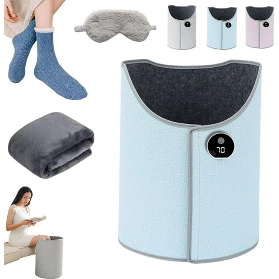 2026 New Under Desk Leg Warmer for Office,Office Legs Warmers Under Desks,Blanket Warmers,Under Desks Heater for Offices Foot Warm,Offices Portable Heater Under,Heated Floor Mat(Blue+Blanket)